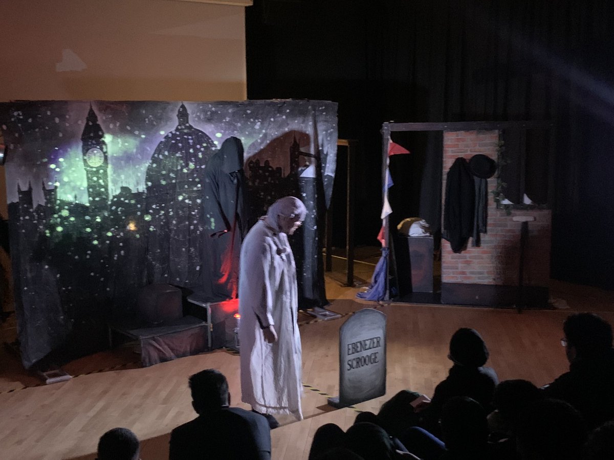 dixonsma_eng's tweet photo. Y10 @dixonsma_2025 enjoyed a great performance of A Christmas Carol; thanks to @CJonesDixonsMA for organising this brilliant opportunity in our new theatre! https://t.co/MfYdfYJRhG
