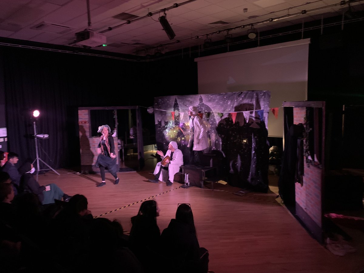dixonsma_eng's tweet photo. Y10 @dixonsma_2025 enjoyed a great performance of A Christmas Carol; thanks to @CJonesDixonsMA for organising this brilliant opportunity in our new theatre! https://t.co/MfYdfYJRhG