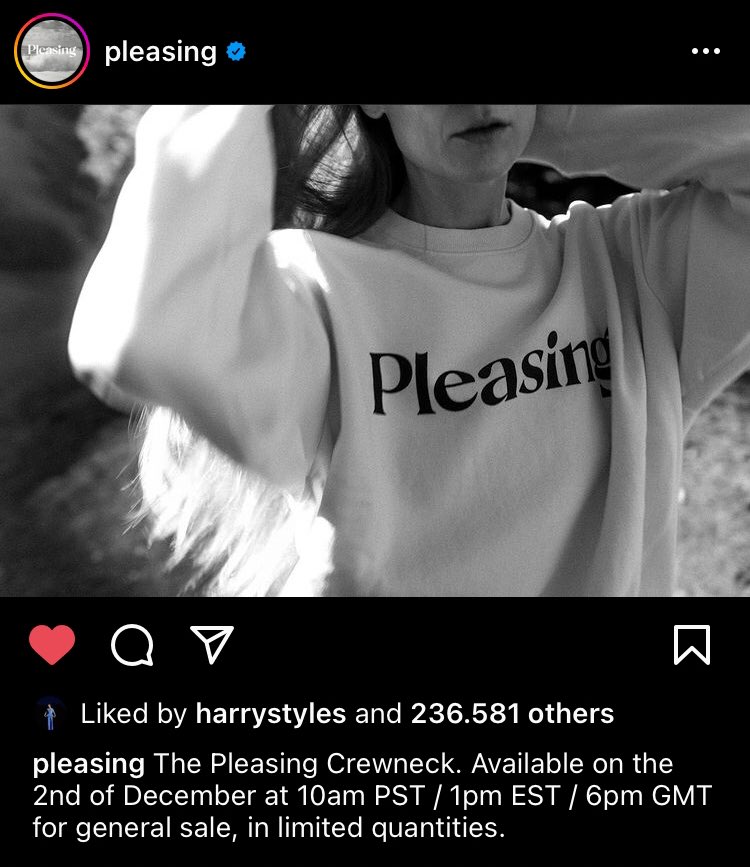 hsdaily's tweet photo. Harry liked Pleasing’s post on Instagram! https://t.co/PbIIsRpPbD