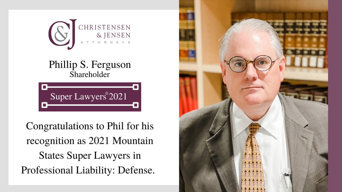 ChrisJenLaw's tweet photo. Congratulations to Phil Ferguson for his recognition as a @SuperLawyers for his Professional Liability: Defense practice. Check out all his Super Lawyers accomplishments here --> https://t.co/QQ0dw4nVwf

#lawyers #defenselawyer https://t.co/BmLNFf9DCD