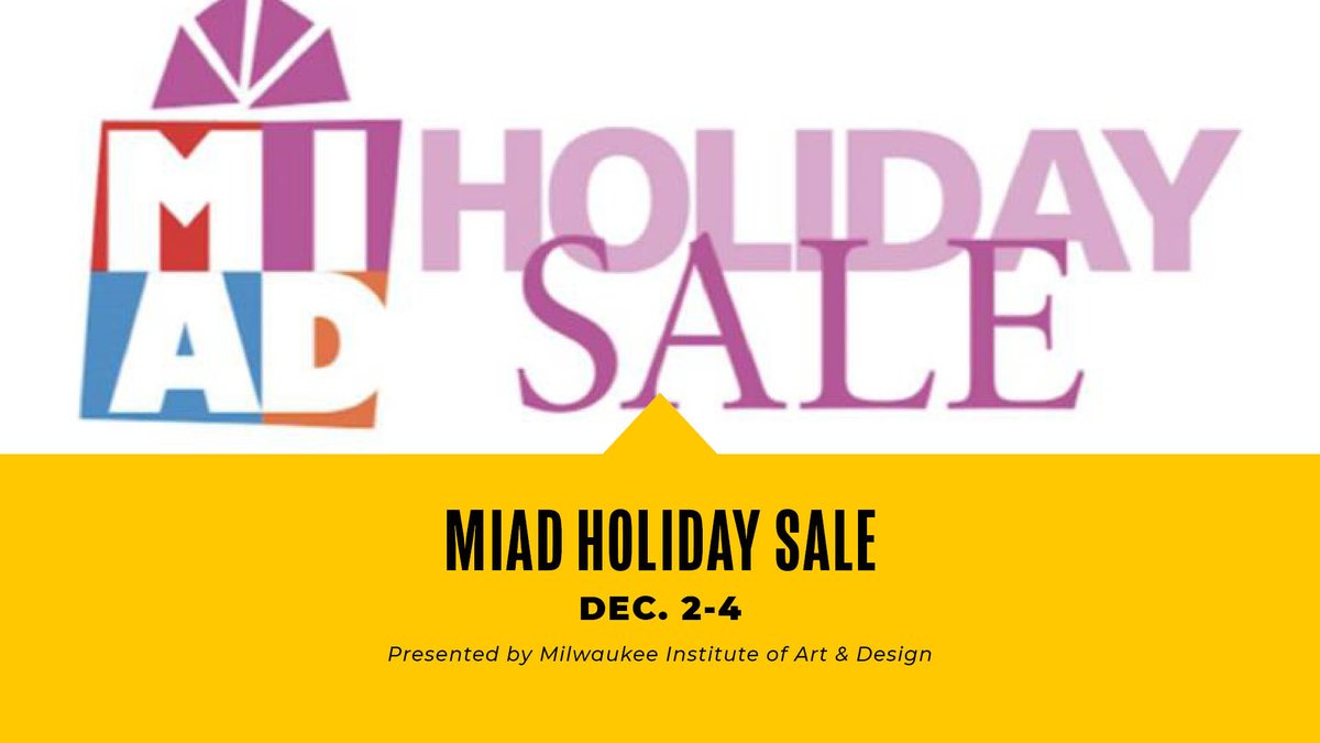 A holiday tradition held every year during the first weekend of December, the <a href="/MIAD_edu/">MIAD</a> Holiday Sale is your opportunity to purchase one-of-a-kind art and design works created by MIAD students and alumni at affordable prices. 🛍️

Learn more: milwaukee365.com/event/miad-hol…
