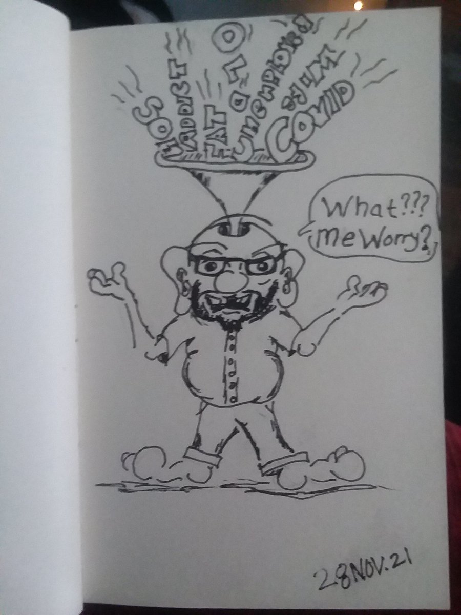 BadArtRulez's tweet photo. Worries.

#worries
#sketch 
#sketchbook
#drawing https://t.co/vxvp7Zg3O2