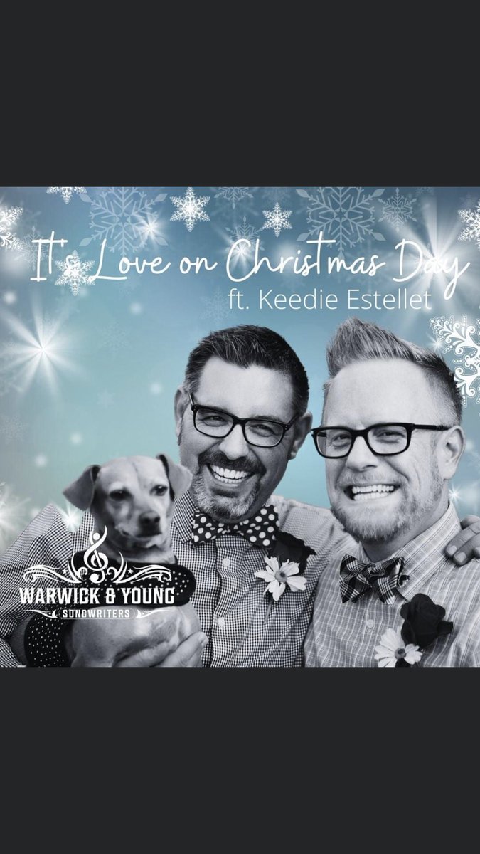 AdrianWarwick8's tweet photo. 😊 "It's Love on Christmas Day" the fabulous new single from Warwick &amp; Young, featuring the wonderful Keedie.
#makeyourheartshine
#love #family #festive #friends #bestie #lover #soulmate #christmas #song #gift

download or stream here:
https://t.co/WNQSAw5gAA — with Duncan James. https://t.co/D1SJcfYJnd