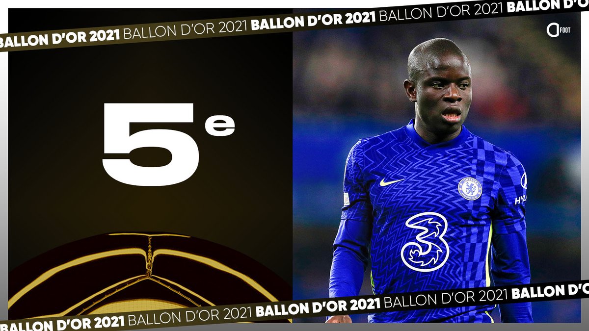 ActuFoot_'s tweet photo. 🔴 5e du #BallonDor : 

N'Golo KANTÉ 🇫🇷 https://t.co/BDN0oDWIFE