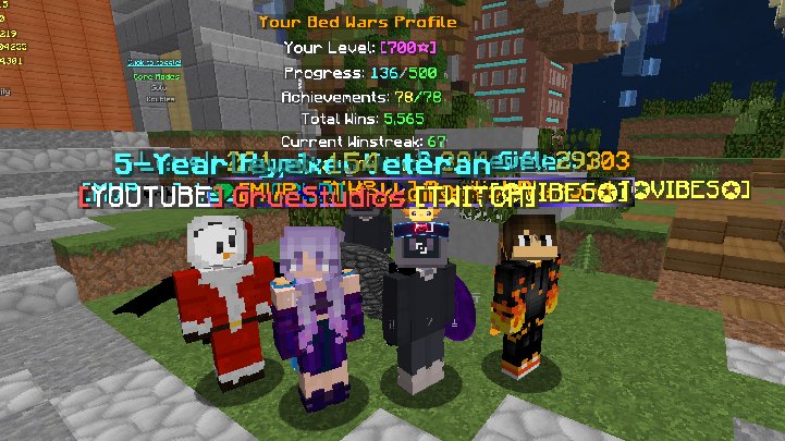 KakkoiiLen's tweet photo. 700⭐ Tysm for playing the final 2 games of my prestige! @GrueStudios @1eafMC @ DevilishDiamond! https://t.co/iwp0BFqz3q