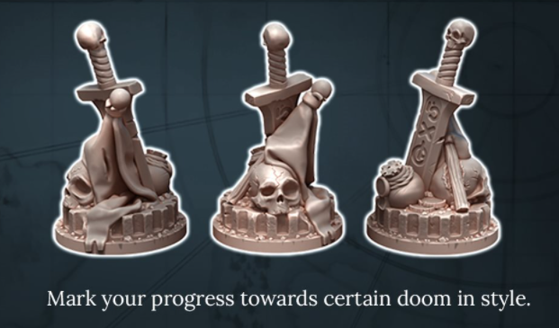 Here is a sexy and exceptionally evil party marker for Doomrock. 

We're moving to Gamefound soon. There is going to be a really sweet gift for followers of the project. I'll tweet a link to the new preview site this week.