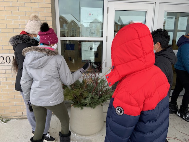 Mr. Leung's class worked together to bring a festive feel to our front entry planters. Nice work grade 7 and 8 students!