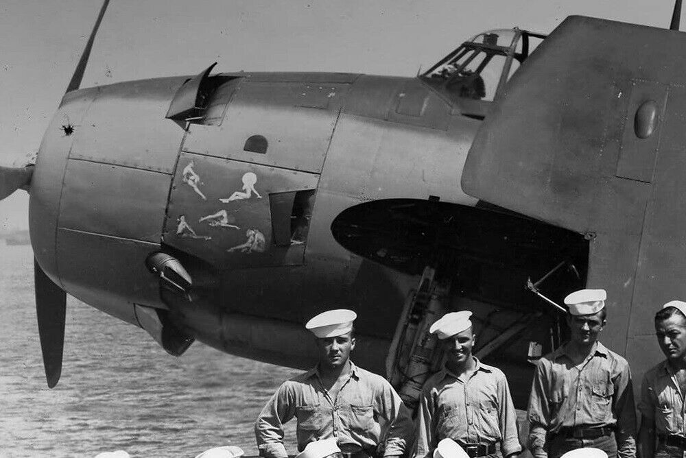 Decal_Dungeon's tweet image. Keeping on the theme of #WWII #USN Carrier borne aircraft, a 1/48 #Techmod #decalsheet for TBM Avengers including Huxtables VC-10 TBM-1C with superb nose art, see images below. ebay.co.uk/itm/2654254618…