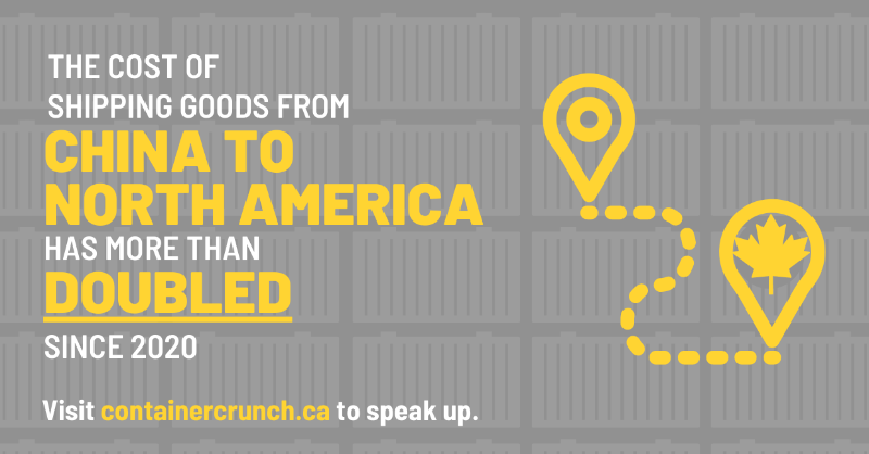 pulsecanada's tweet photo. The container crunch is making life in Canada more expensive. The U.S. is taking steps to get to the bottom of the issue. We think Canada should too. 

Tell Ottawa to act and show your support for Canadian businesses &amp; consumers at https://t.co/2CfaIR3aAe.