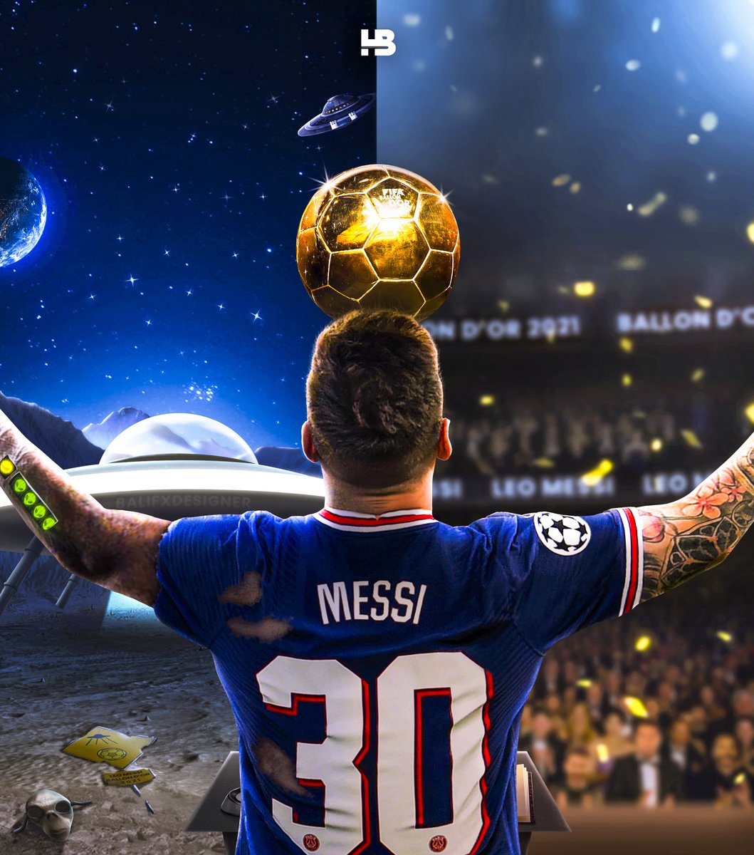 ActuFoot_'s tweet photo. 7 Ballon d’Or à lui tout seul. ✨

Cet homme vient d’une autre planète. 🪐🛸👽

📸 @balifxdesigner https://t.co/9urbT3rmV0
