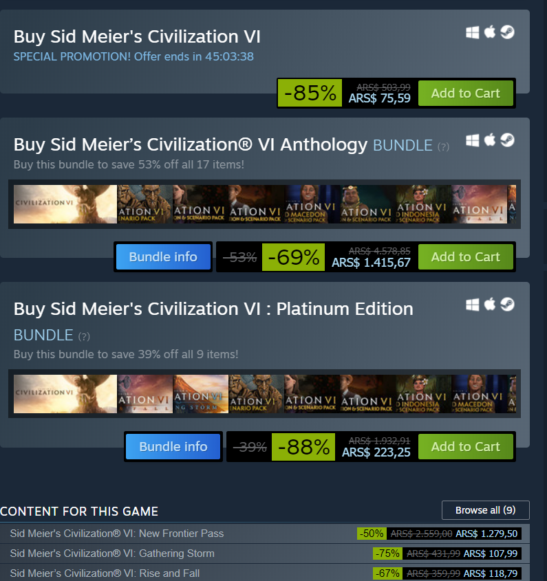 Mehdijak21's tweet photo. کسانی که ار تخفیف btc جا موندند🤣 از تخفیف steam جا نمونید
😍😍
#btc #Steam #CivilisationVI https://t.co/Iv9la5jgPX