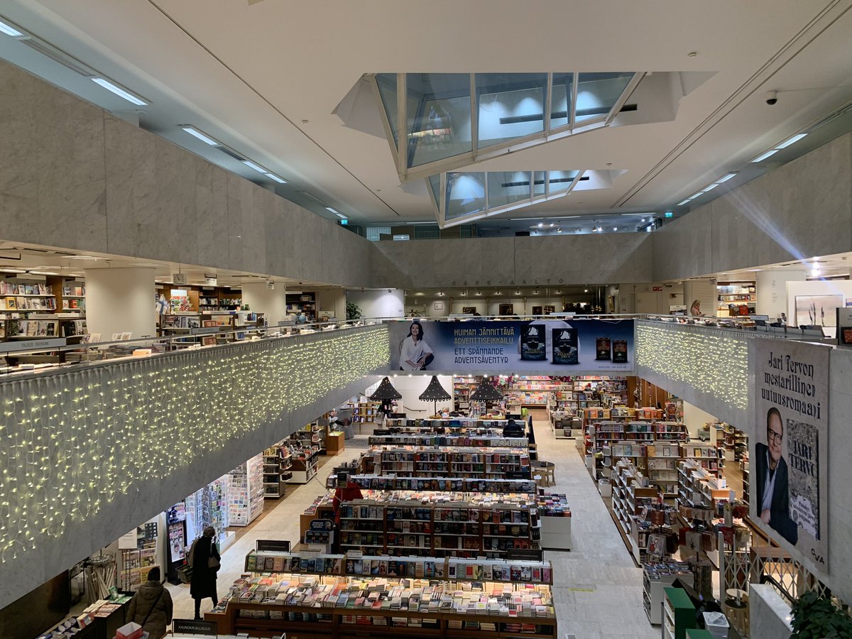 One of the world’s great bookstores and an indispensable stop on any visit to Helsinki  @AkateeminenCOM @AaltoFoundation https://t.co/8sqQmDjHi3