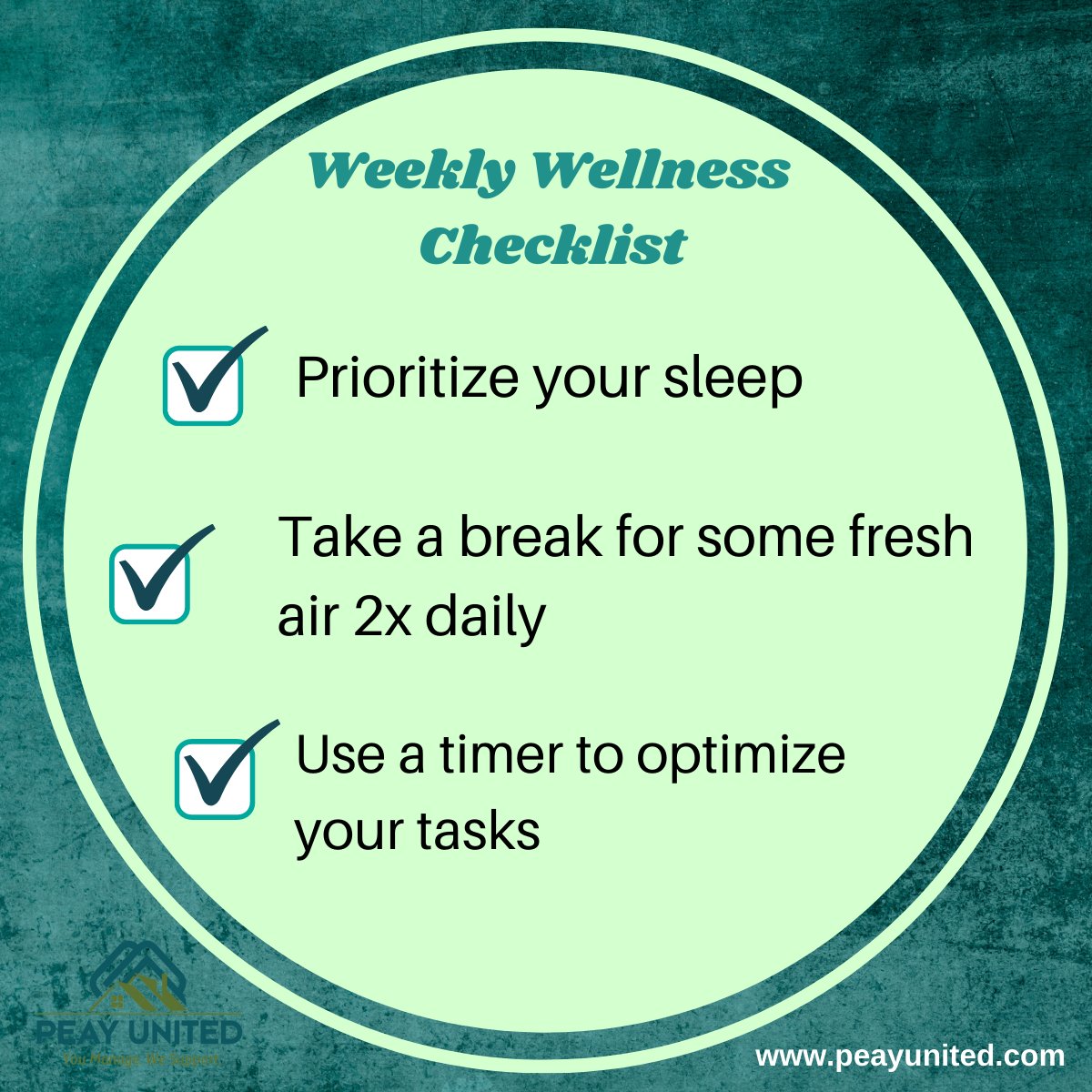 PeayUnited's tweet photo. Try using these simple tips this week to improve your wellness - and make the most of your time. Sometimes the little things make the biggest difference. 
-
Happy Monday! 
-
-
-
#monday #wellness #peayunited #productivitytips #smartgoals #worksmarter https://t.co/LkfZj0v2Ko