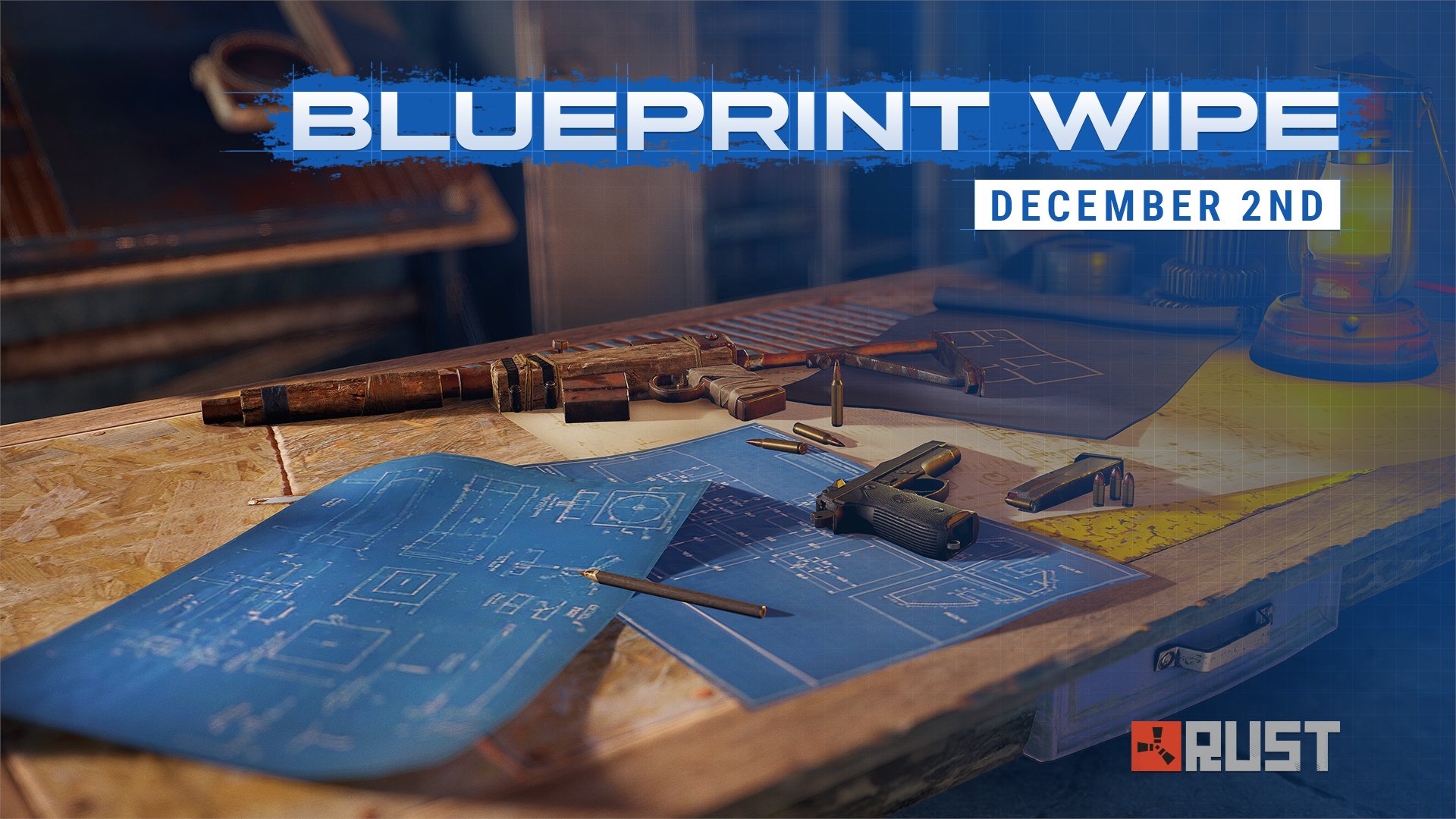 Rust on X: "There will be Blueprint Wipe on all servers with the upcoming update on 2nd December. https://t.co/dTy2zzDgKU" / X