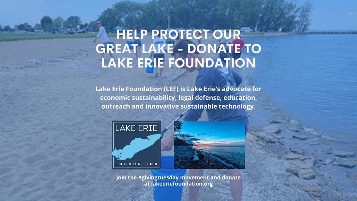 Tomorrow is #GivingTuesday ! Donating to our Great Lake gives back to future generations + helps us protect #lakeerie! Donate at lakeeriefoundation.org