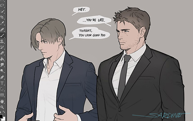 remember chris wearing a suit in re5 commercial 