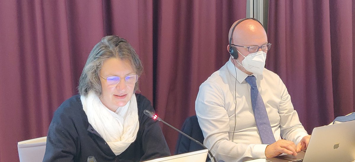 axa_ewc's tweet photo. Pascale Rauline, CEEC responsible to the AXA EWC, explains the"grande secu" project of the french government. This project would transfer a huge part of the health coverage from the private sector to the public sector #LTAXAEWC https://t.co/148MkoSzZ6 https://t.co/GP83HChPx4