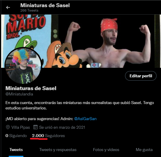Miniatulandia's tweet photo. YA HEMOS LLEGADO A LOS 2K DE SEGUIDORES!!! 🎊🎉🎉

Muchas gracias por las sugerencias que mandáis al MD, por los comentarios que recibo y por el apoyo que dáis a esta cuenta. ZENKIU VERI MACH!!!! https://t.co/OyDrYYjtbk