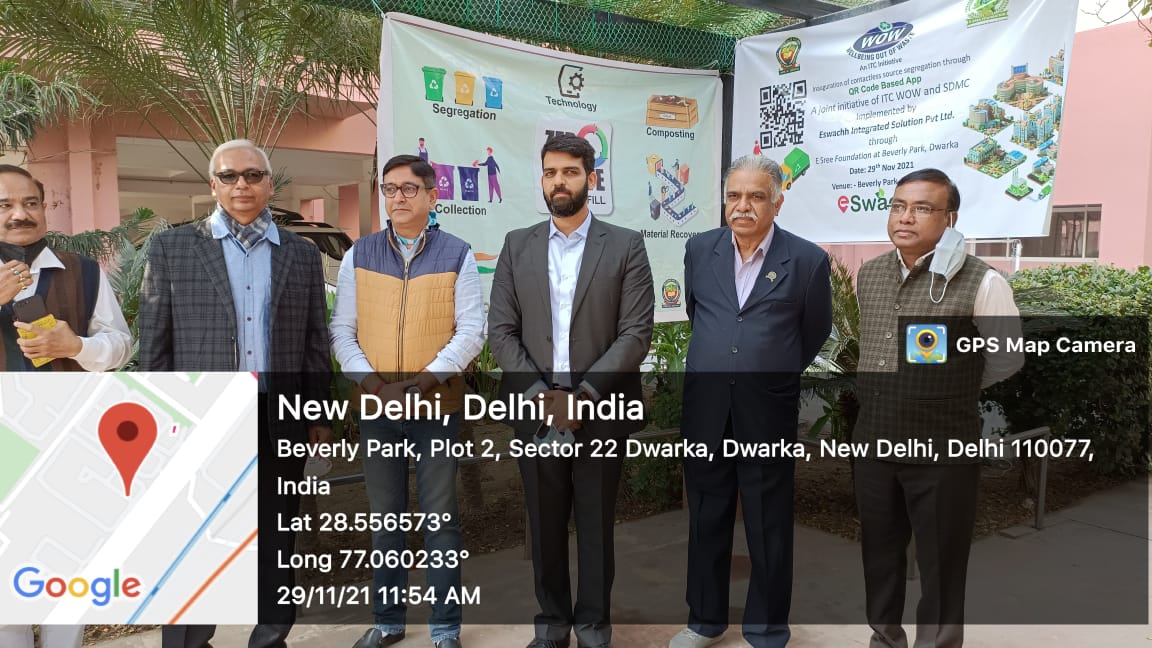 MCD_Delhi's tweet photo. SDMC Najafgarh Zone with ITC WOW and e-swachh has launched a Mobile App to monitor door-to-door realtime segregated waste collection through QR code at Beverly Park, Sec-22, Dwarka. #AzadiKaAmritMahotsav @GyaneshBharti1 @SwachhBharatGov @MoHUA_India @Secretary_MoHUA @bhupesh_ch https://t.co/N7bVxRPlRo