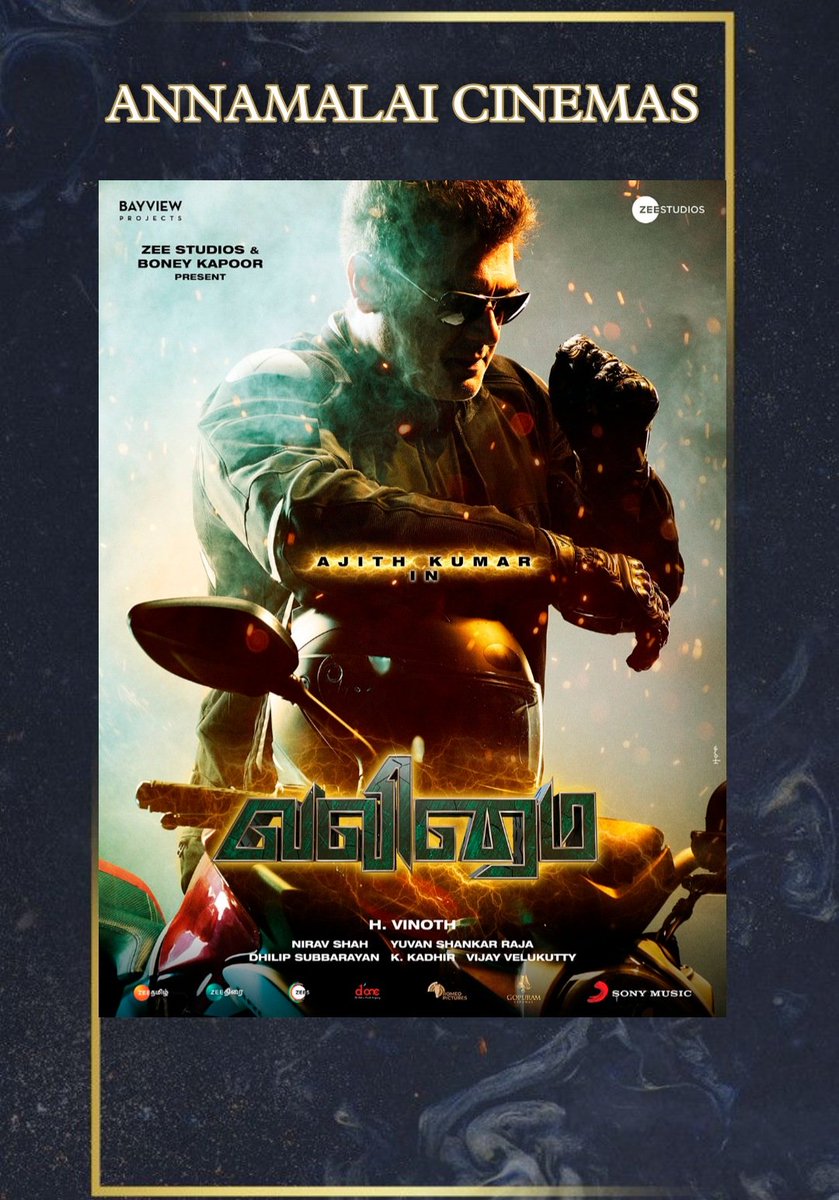 AnnamalaiCinema's tweet photo. #Mugavari
#RED
#Amarkalam
#Varalaru
#Attagasam
#Dheena
#Vedhalam
#Viswasam
#NERKONDAPAARVAI 
 Blockbuster hits in #Annamalaicinemas 
To be continue... #Valimai

 #ThalaAjith #ValimaiPongal 
#ValimaionJan13 
@TAF_Teams @TCAFMDU @SparklersAjith https://t.co/kTCOqFrOPJ