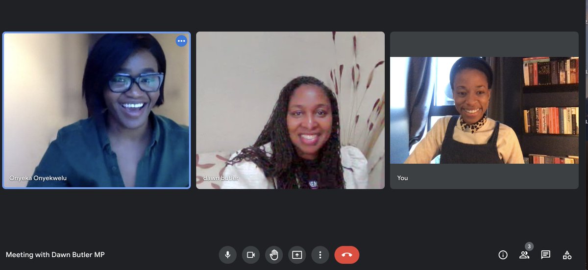 An absolute privilege to have an intimate chat with the formidable <a href="/DawnButlerBrent/">Dawn Butler ✊🏾💙</a> &amp; <a href="/OnyekaOnline/">Onyeka</a> (who organised the meeting - thank you!) 

Exceptionally sage advice from one long term change-maker to two relatively new ones. <a href="/DawnButlerBrent/">Dawn Butler ✊🏾💙</a>  does this make us friends now!?🥰