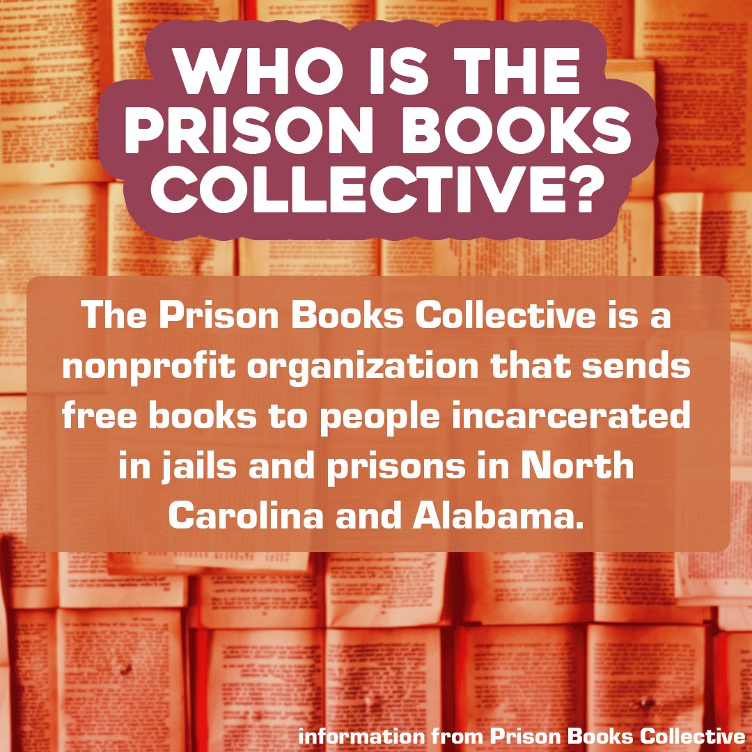 TriadAbolition's tweet photo. From now until January, we are holding a book drive for @NCPrisonBooks to help our incarcerated siblings across North Carolina get access to books during the holiday season. 

Book drop off locations are @ScupBooks in Greensboro and @CPAirstream and @BookmarksNC in Winston-Salem! https://t.co/Uc7RnpLzi0