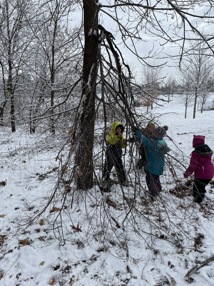 MadelleCollins's tweet photo. A few Grade 1s have shown an interest in building forts, so we inquired about structures as we played today during outdoor science! https://t.co/HpoofLn38W