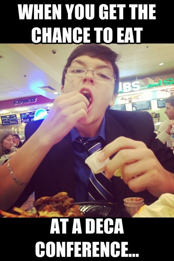 HWDECA's tweet photo. It is day 29 of #DECAMonth and we are sharing our favorite DECA meme. 
@mass_DECA https://t.co/pLEadmvamm