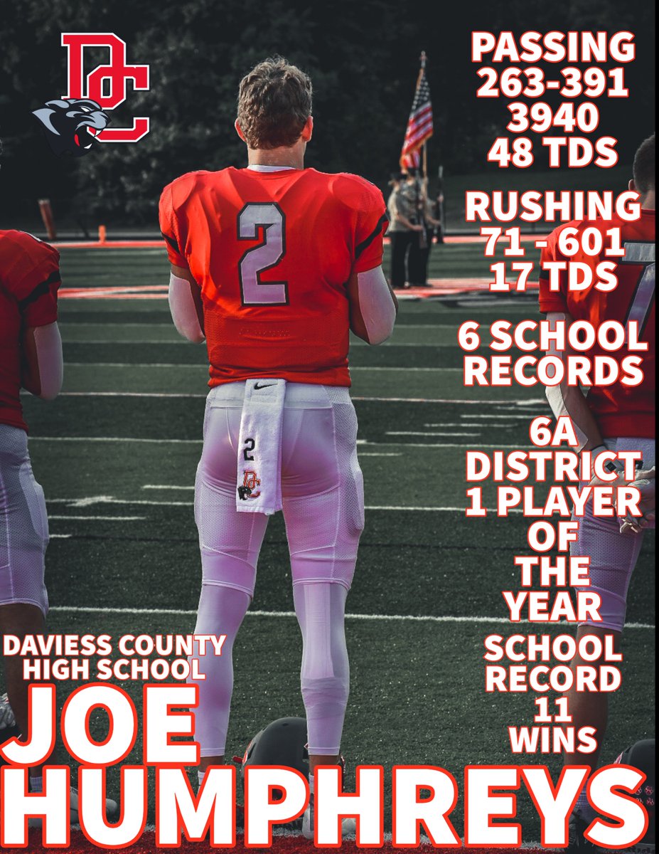 Leader. Role Model. Hard Worker. Humble. Servant. Inspiration. Just a few words that were used to describe 
<a href="/joe_humphreys2/">Joe Humphreys</a>
 
I think 2021 Kentucky Mr. Football goes with those nicely. 
<a href="/DCHS_Football/">DCHS_Football</a>
 #KYMRFOOTBALL
vote for #2