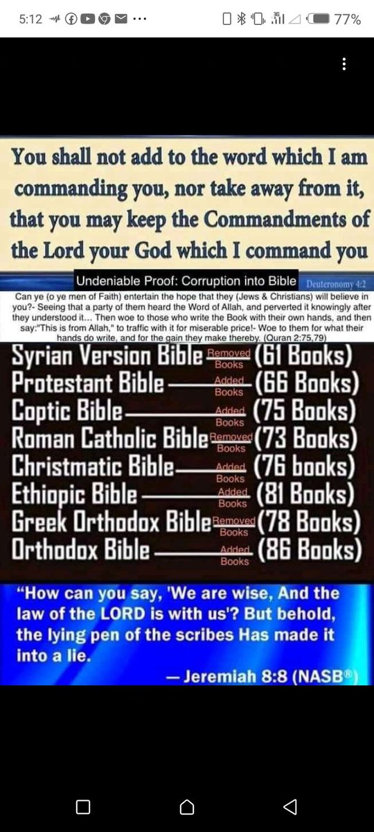 AbdullahIsma2's tweet photo. @933kfm @DoreenNasaasira First things first.

"...ye have perverted the words of the living God..." (Jeremiah 23:36;8:8;14:14)

Romans 3:7

"...it is ok to lie in Christianity..." https://t.co/pq9sVVrdtk