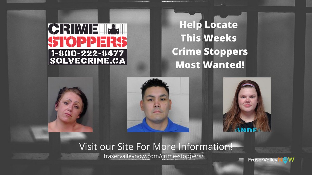 FraserValleyNow's tweet photo. Here are this week's Most Wanted from BC Crime Stoppers. Visit our website for more information. https://t.co/JLDmp4lHDx 
@FightCrimeBC  #crimestoppers #bccrime #fraservalleycrime https://t.co/03slKUUi6d