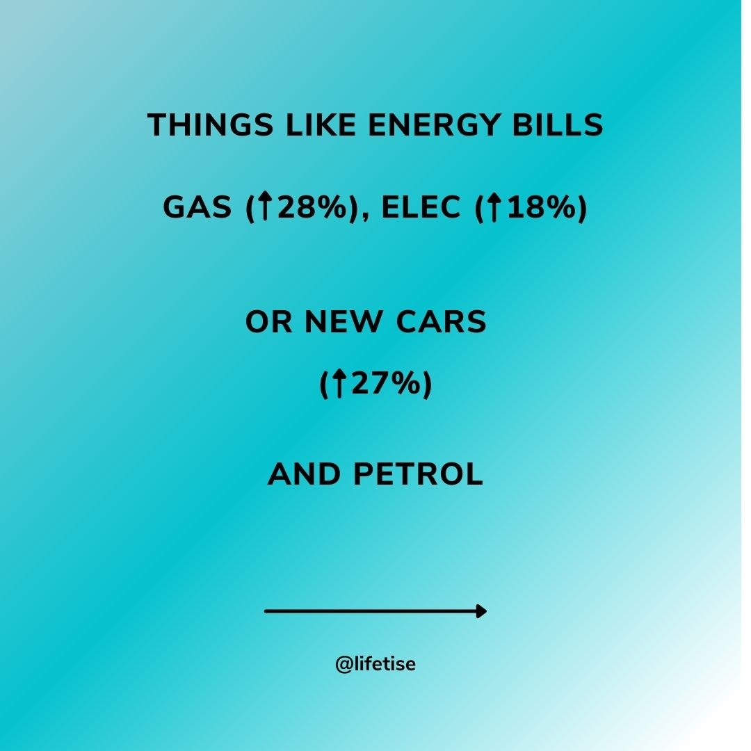 Lifetise's tweet photo. It's true, nearly everything costs more right now. From groceries to restaurants to heating your home (pretty essential when they're saying we're going to hit -10 degrees this week!).

What have you noticed is more expensive? Have you changed anything you're doing as a result? https://t.co/O7uq3syPe9
