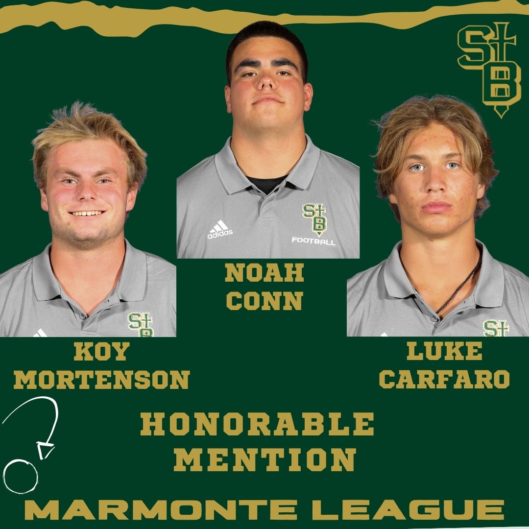StBonaventureA1's tweet photo. @vcspreps @latsondheimer Seraphs named Honorable Mention All Marmonte League are @KoyMortensen @noahconn7 @CarfaroLuke @BennyHarrold @JackSloniker Daniel Hernandez, Anthony Albanez, Elijah Acosta and Frank Ayala.  @SeraphFootBall https://t.co/wyFxecLvzg