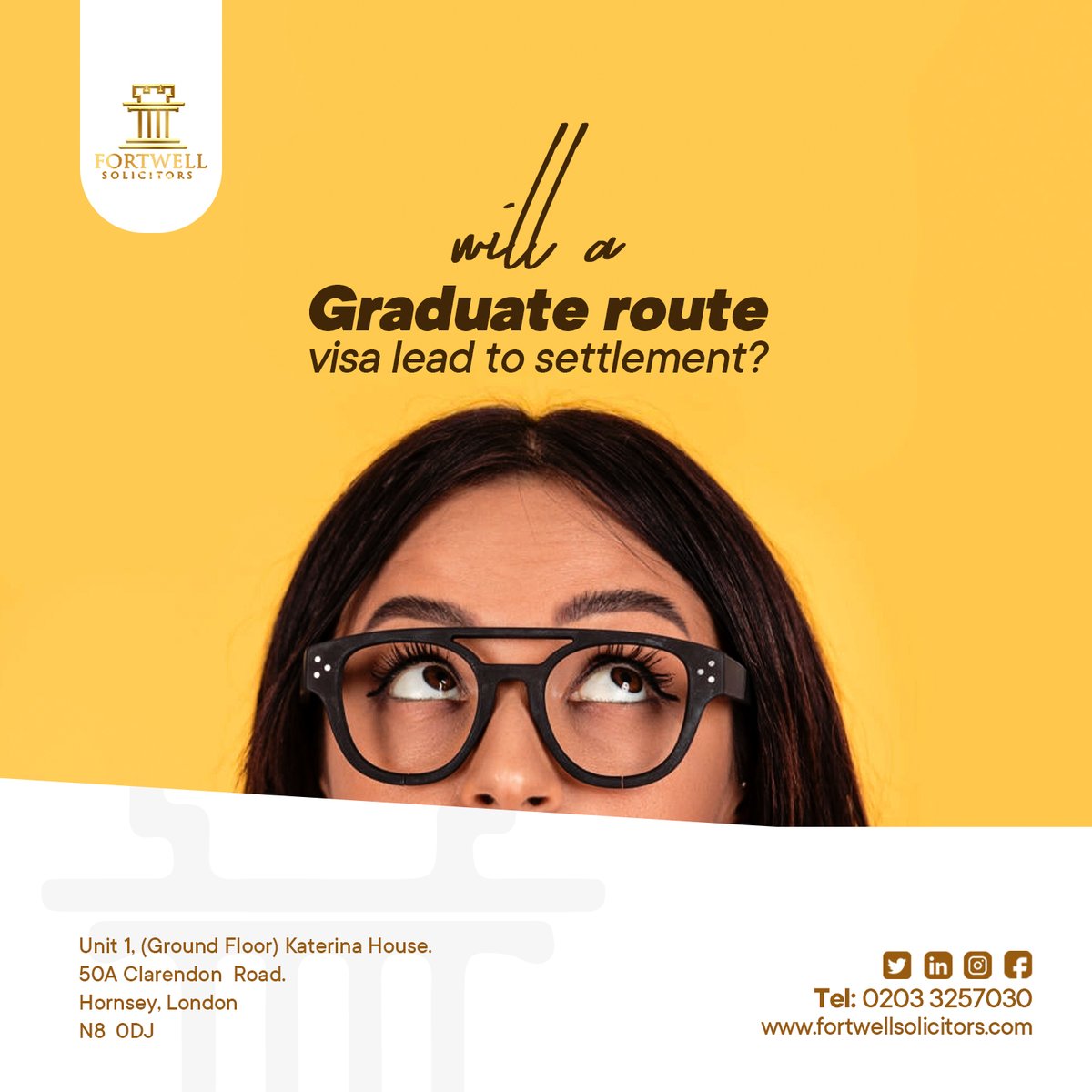 FortwellSolici's tweet photo. The Graduate route is not a route to settlement; however, any time spent on the Graduate route does count towards ILR based on 10 years long residence.
Contact us for more info: 02033257030 or email enquiries@fortwellsolicitors.com
#GraduateVisa #immigrationlaw #settlementvisa https://t.co/LNBEzdzV5x