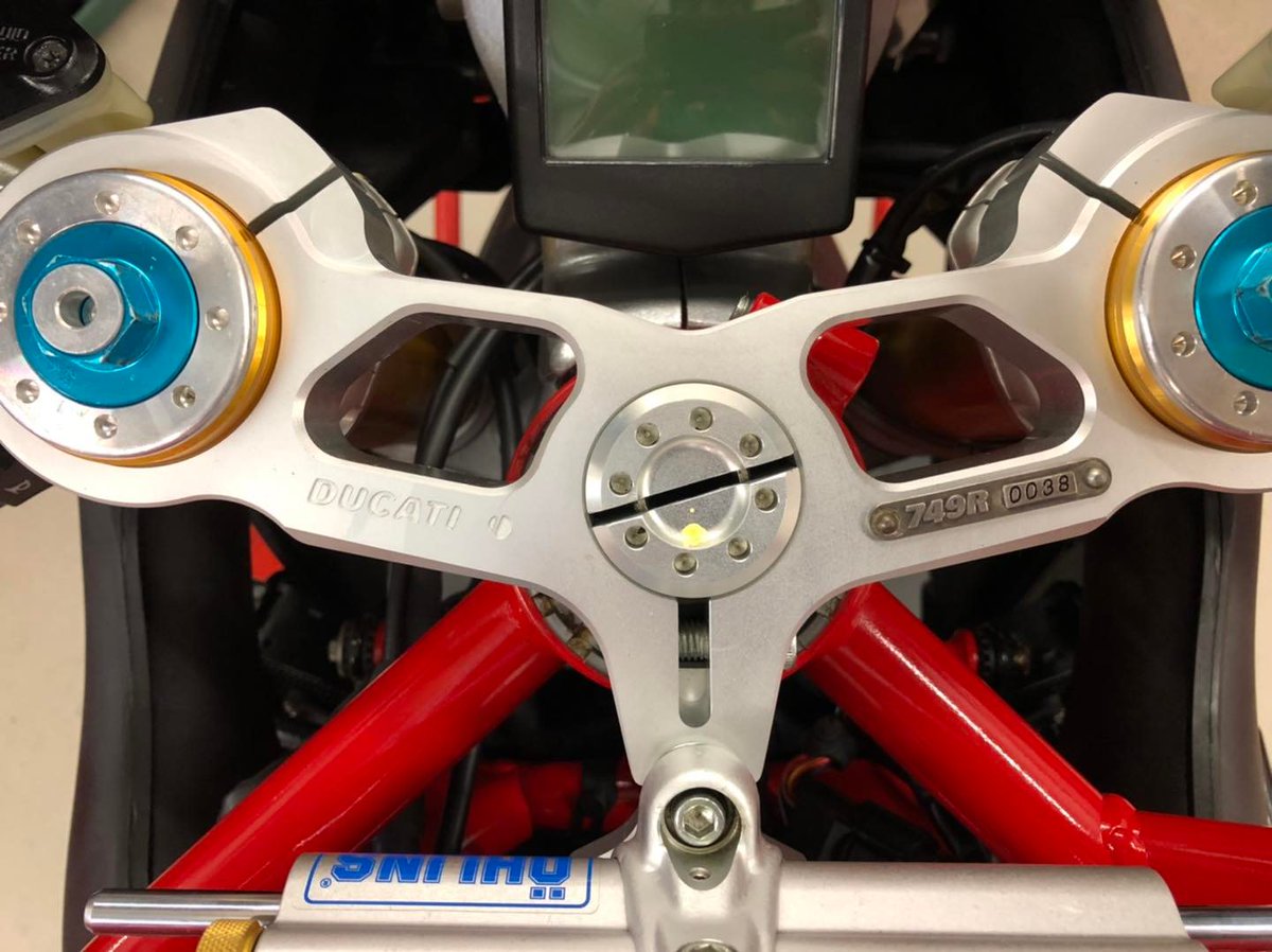 ProBikeUK's tweet photo. As if we didn't spot the @ProBikeUK sticker on on of our lifts 👀 @DucatiCoventry: Really happy with how this 749R rebuild had turned out, a once un-loved trackday bike has had a little TLC thrown at it, and would now sit pretty in any garage collection #ducati #alluk #ProBike https://t.co/DyxwzXs3gW