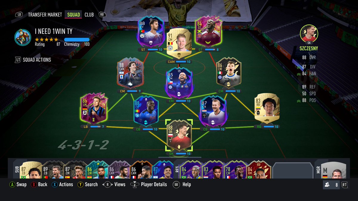 WHUKane's tweet photo. Help me build a squad, suggestions please !! My team and bench is all untradable. Then what I do in game. And have 850k to change players or whatever else. ���🏻suggestions or help with a new team with best players I can use
#fifa22 #fifateam #fifa https://t.co/4KhK704DcH