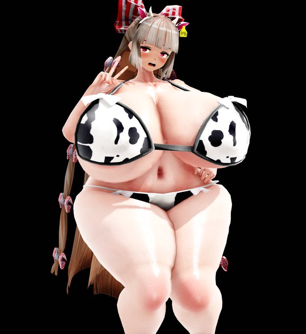 【R18】牛みたいな牛柄ビキニもこたん
#いい肉の日  遅刻 