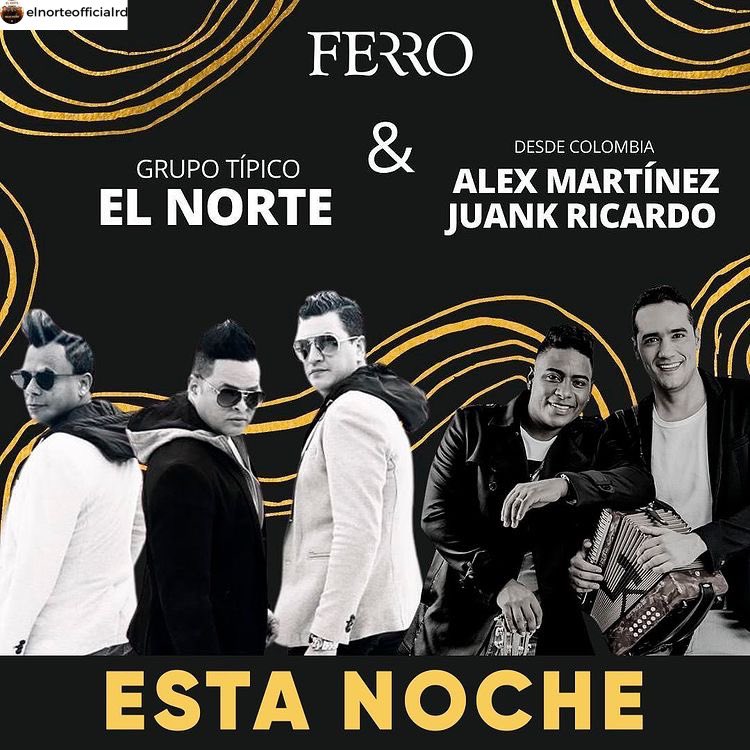 elnorterd's tweet photo. Esta noche celebramos nuestro estreno en @FerroCafe junto a @alexmusicaofi y @JuanKRicardo somos @elnorterd #musicatipica #vallenato #masqueunalbum @bendecido12 @maximopresi @neyzapata @emelynbaldera @AcroarteRD https://t.co/n3P5GSHg7P