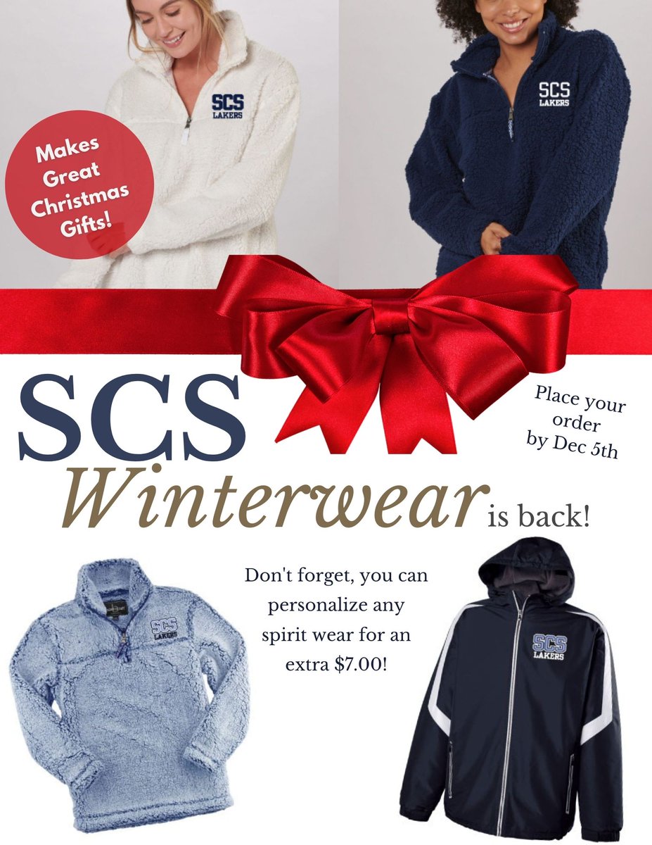 Order your WINTER SPIRIT WEAR today!
Makes great CHRISTMAS gifts!! Order through the RKE website - click the link below and choose the SCS Holiday Spirit Wear link. 🤩
storessimple.com/rkeathletic/gr… 
All orders must be placed by 12/5/21.