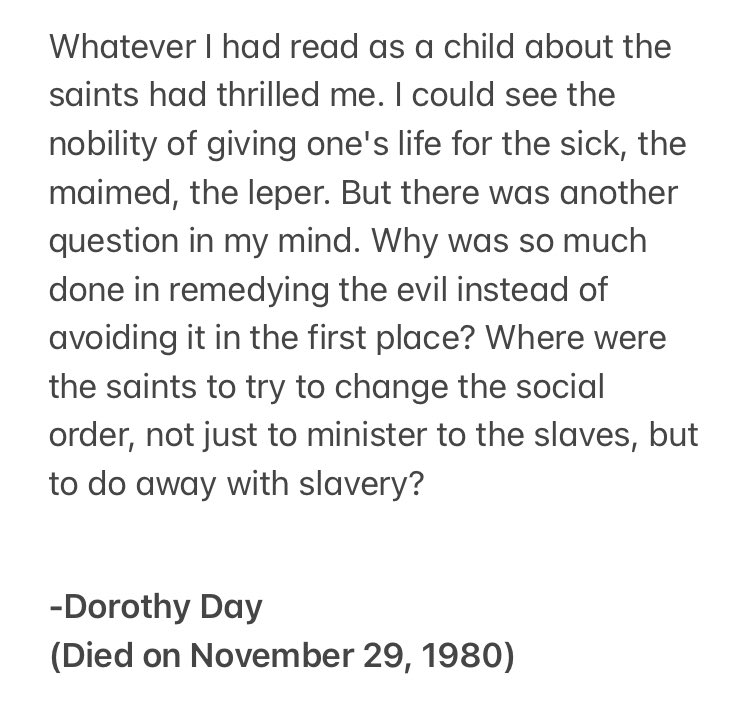 Dorothy Day… bringing the fire.🔥Thinking of her today. She died on this day in 1980.