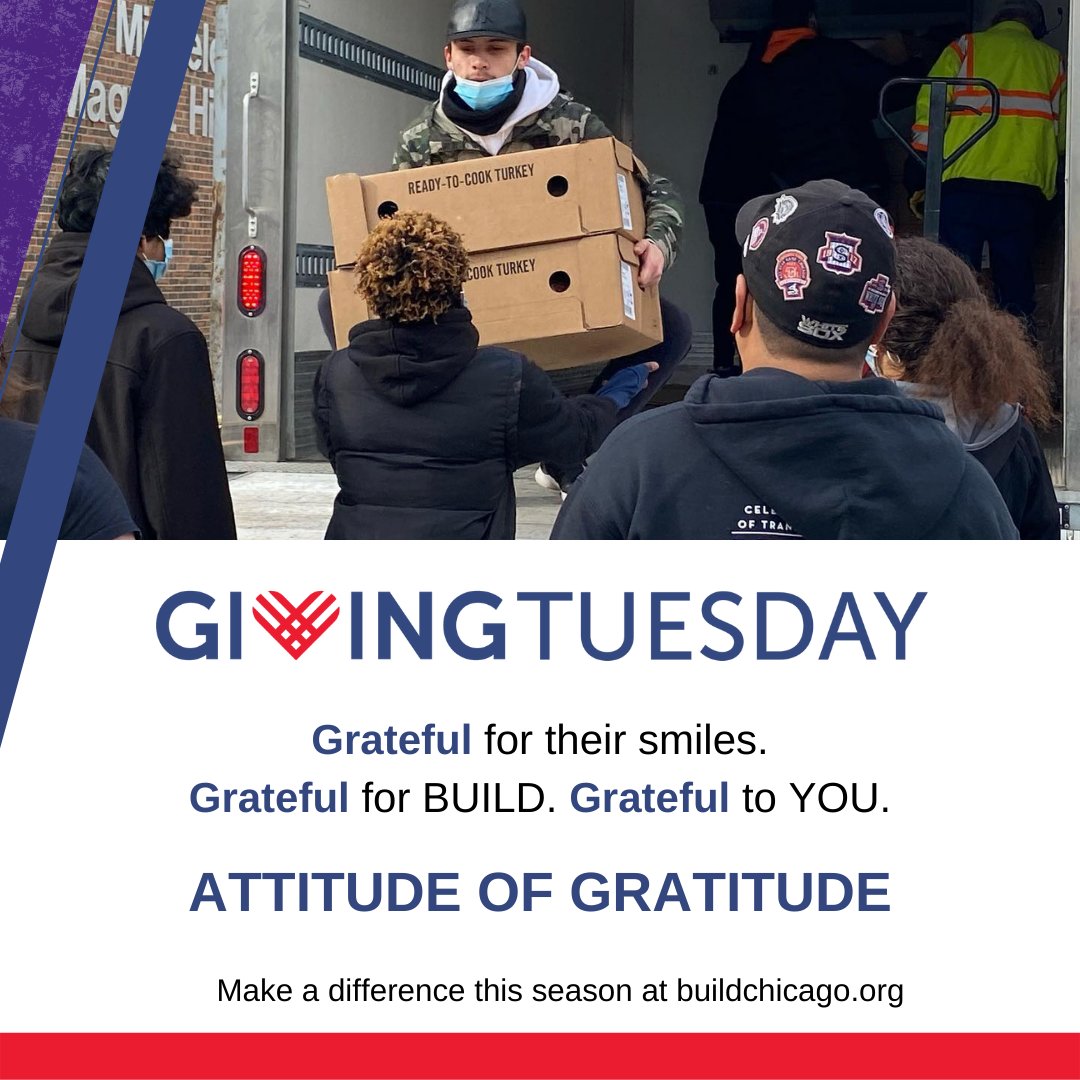 buildchicago's tweet photo. Tomorrow is #GivingTuesday and it's an opportunity for people around the world to stand together in unity—let’s rally to build hope, lives and futures of our most vulnerable youth. Help us continue our impact: https://t.co/amXvfjaJTz
#GivingTuesday #BUILDThanks #ILGives https://t.co/EkSndWNXcU