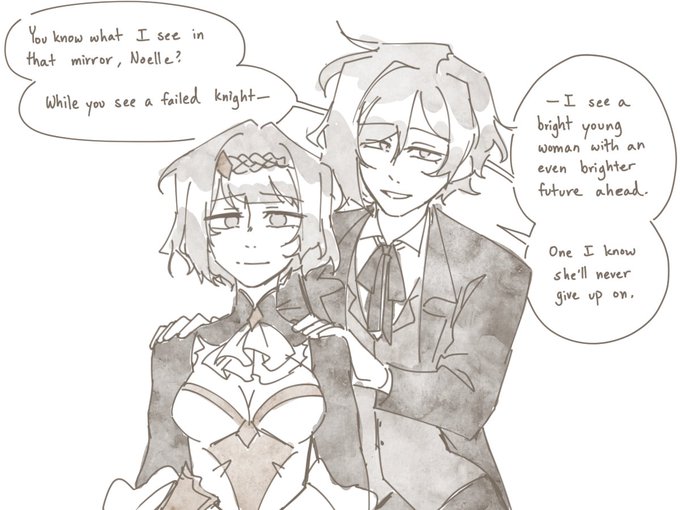 Oh I got an ask on tumblr talking abt how Noelle would see Elzer as a father/older brother figure so I [starts crying/pos] 