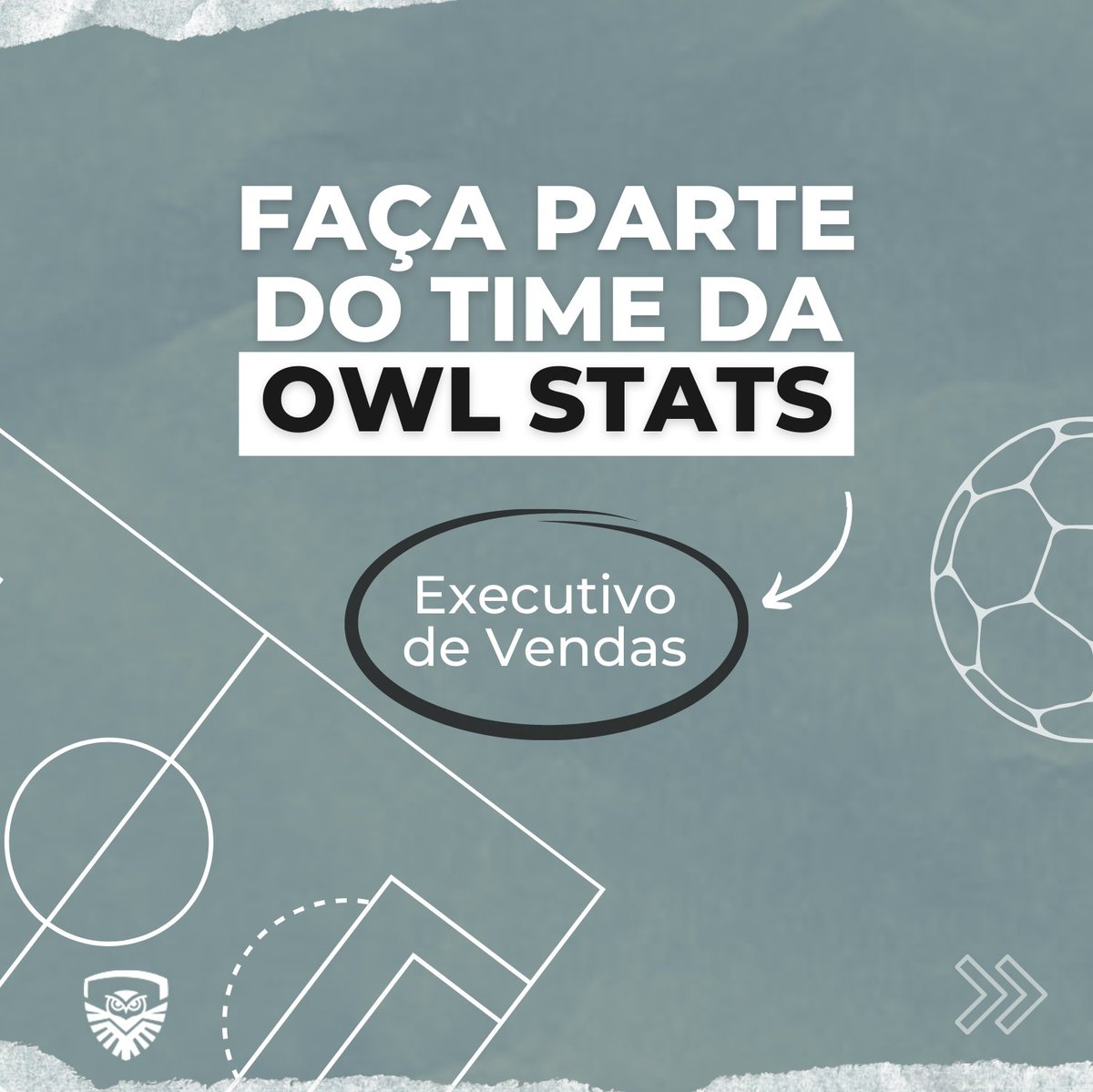 theowlstats's tweet photo. É final de temporada, mas estamos trabalhando forte na montagem do nosso elenco para 2022! ⚽️
Dessa vez, precisamos de um jogador para atuar como EXECUTIVO DE VENDAS. 👈
#theowlstats #trabalhecomfutebol #executivodevendas https://t.co/3bBn2Aspv8