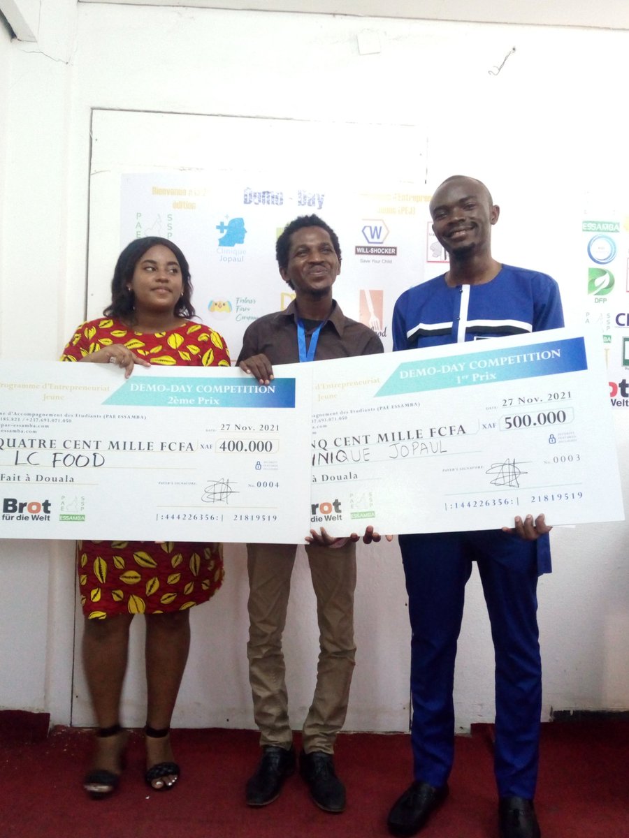TindohJ's tweet photo. Heureux d'avoir remporté le prix du demo-day au @PaeEssamba aux côtés de @AmbassaReine 

Nous croyons en nos rêves et nous sommes déterminés à les réaliser. 

#BelieveinYourself #justodit
#psychology #psychiatry https://t.co/wXXkHL8aLN