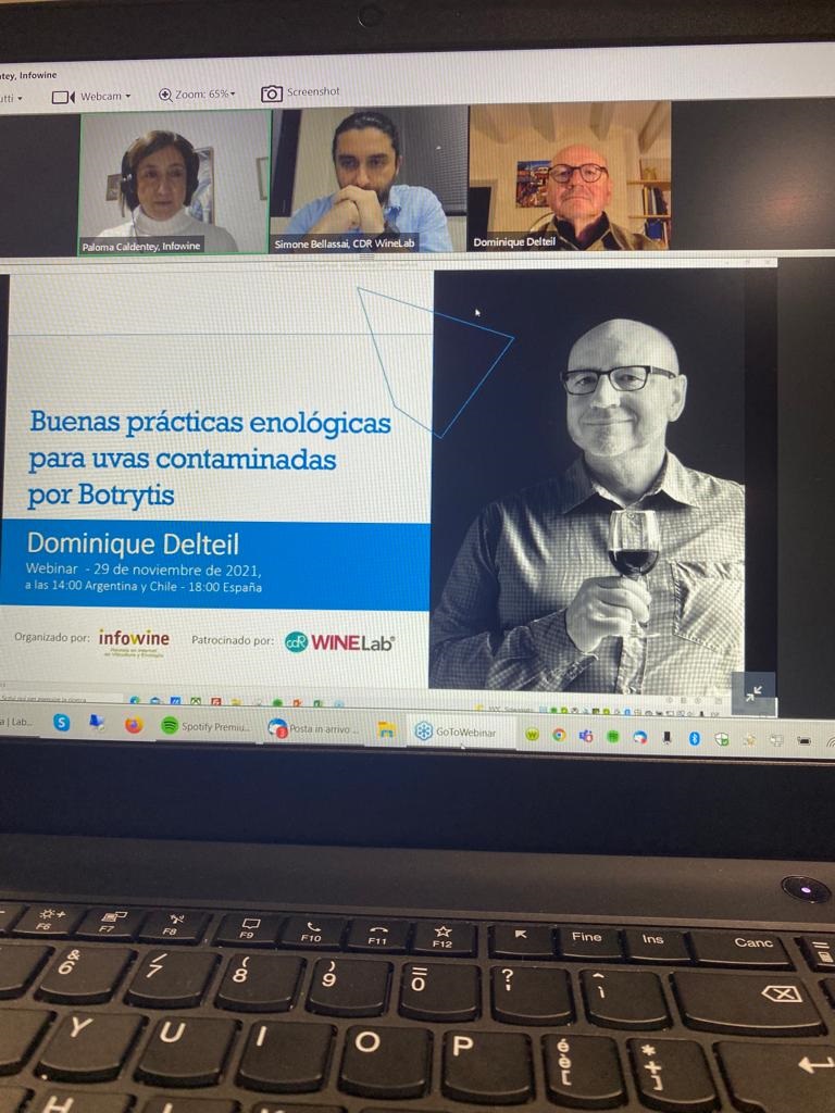 CDRFoodLab's tweet photo. Another Webinar.
This time, in collaboration with @infowine_com
"Buenas prácticas enológicas para uvas contaminadas por Botrytis"
#enologia #enologo #foodquality #winequality #cdrwinelab #vinificazione #vendemmia https://t.co/Fy13EFHYGb
