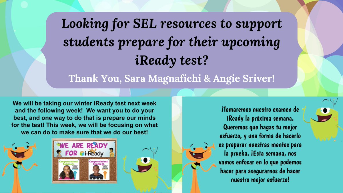 Lindsey Frank (@lindseyfrank88) on Twitter photo SEL Lesson & Teacher Spotlight:
Looking for #D59SEL resources to support your students in getting ready for their iReady assessments?
<a href="/MsMagnafichi/">Sara Magnafichi</a> and Angie Sriver created SEL Slides & circle prompts!
Available in English and Spanish: sites.google.com/ccsd59.org/sel…
#D59Learns SEL Lesson & Teacher Spotlight:
Looking for #D59SEL resources to support your students in getting ready for their iReady assessments?
<a href="/MsMagnafichi/">Sara Magnafichi</a> and Angie Sriver created SEL Slides & circle prompts!
Available in English and Spanish: sites.google.com/ccsd59.org/sel…
#D59Learns