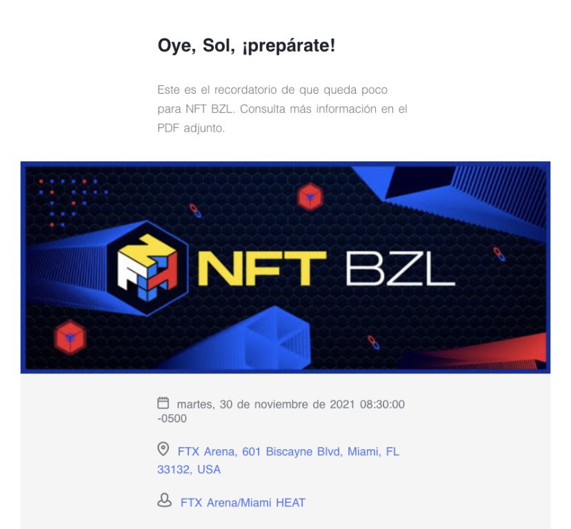 Eeeaa! A quién veo mañana en NFT BZL!?