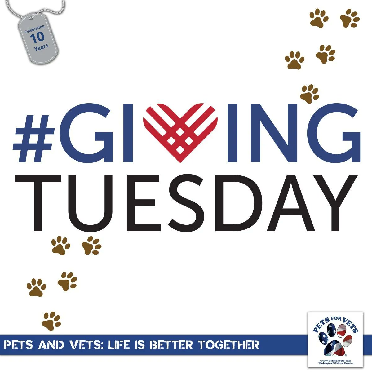 PetsforVetsDC's tweet photo. It's Almost Time...
#GivingTuesday is TOMORROW!
We’re proud to be a part of this global celebration of giving again this year.
You can donate directly to Pets For Vets DC via our PayPal page |  https://t.co/4oQ9AP0wj0 https://t.co/xITXShkydK