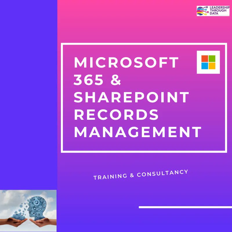 Leadershiptd's tweet photo. We offer a range of #Microsoft365 &amp; #SharePoint training courses such as:
M365 Records Management
M365 Information Privacy and Protection
M365 Audit &amp; Investigation 
SharePoint Fundamentals or Administrator course. 
If your at #IRMS21 come and chat to us about them! https://t.co/uaXWI5vdfD
