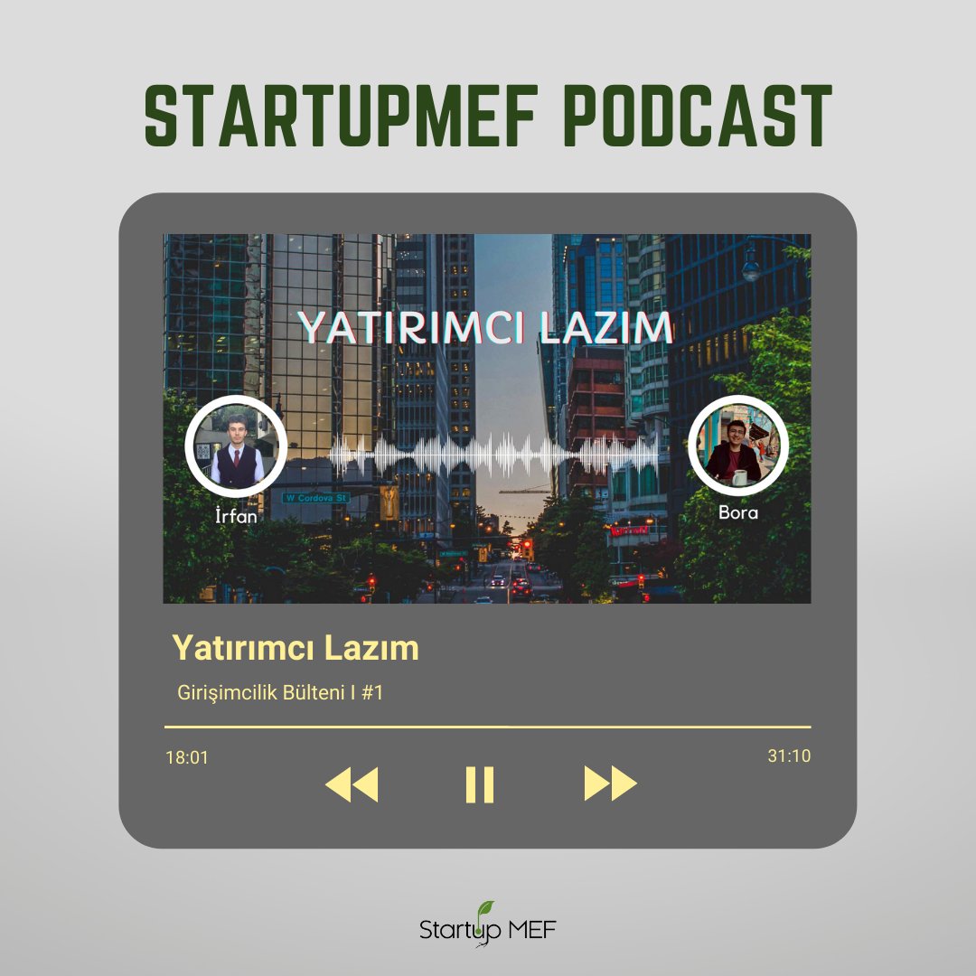 startupmefcom's tweet photo. Herkese merhaba! StartupMEF Girişimcilik Kulübü olarak yayınladığımız Yatırımcı Lazım podcastimizin yeni serisi olan iş ve teknoloji dünyasından haberler sunduğumuz ”Girişimcilik Bülteni” ne hoş geldiniz! https://t.co/wcpAuBgx5z